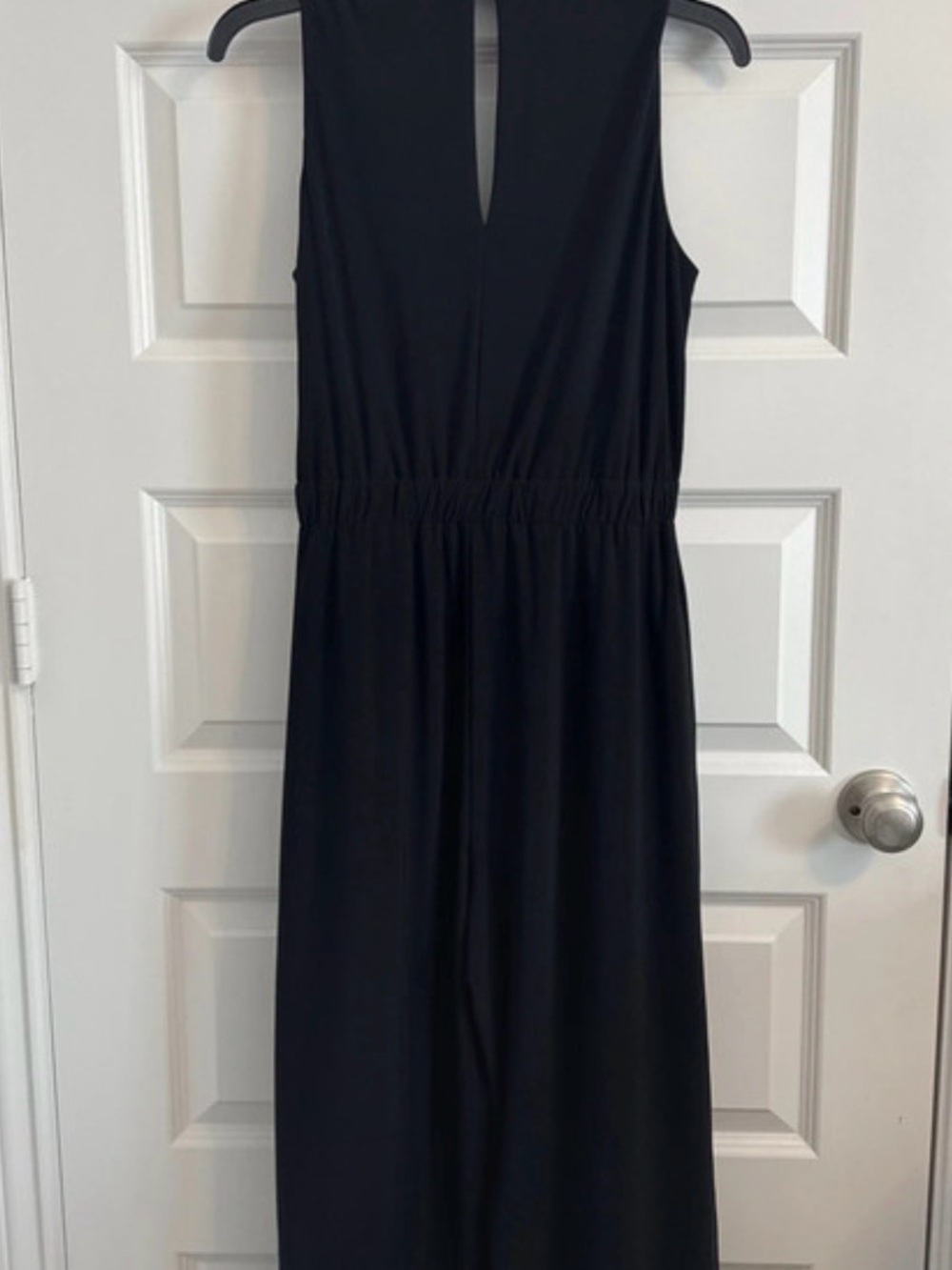 Sandra Darren Black Sleeveless V-Neck Jumpsuit
